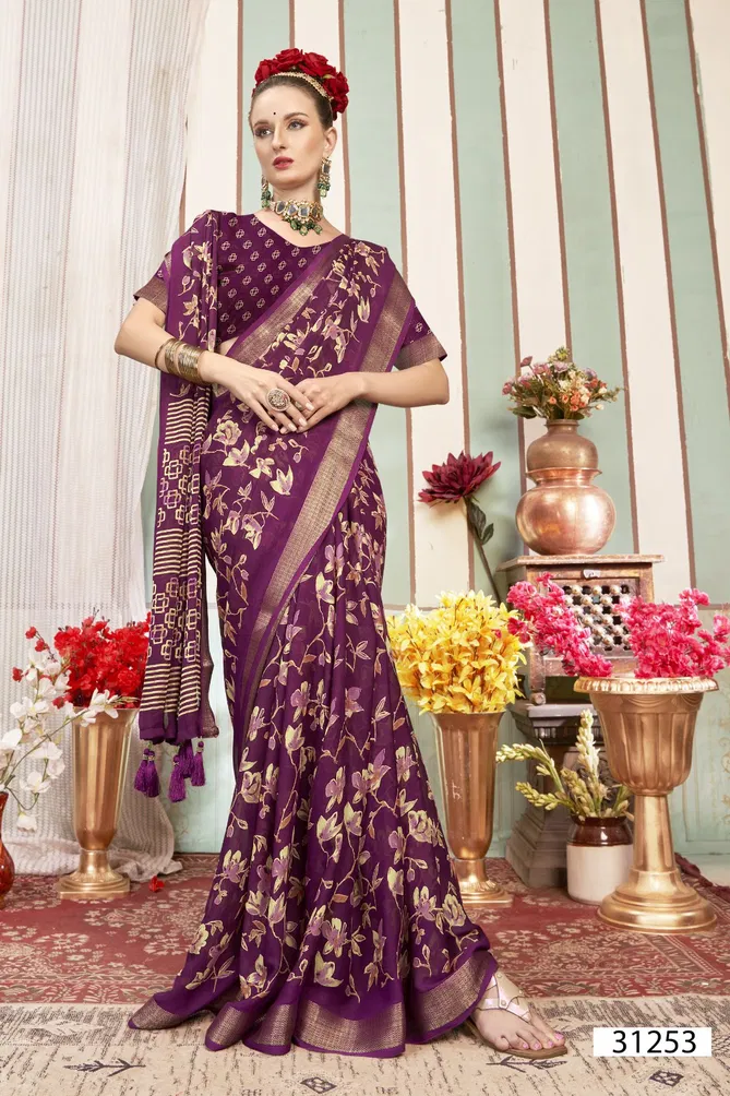 Jyotimayi By Vallabhi Linen Printed Sarees Wholesale Market In Surat